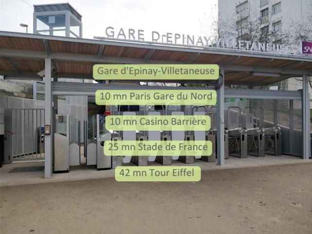 Parking Prive Gratuit - 15Mn Paris - Gare A Pied En 5Mn - Tout Equipee - Terrasse - Jardin - Stade De France - Casino D'Enghien - Hippodrome, Universite Épinay-sur-Seine Zewnętrze zdjęcie